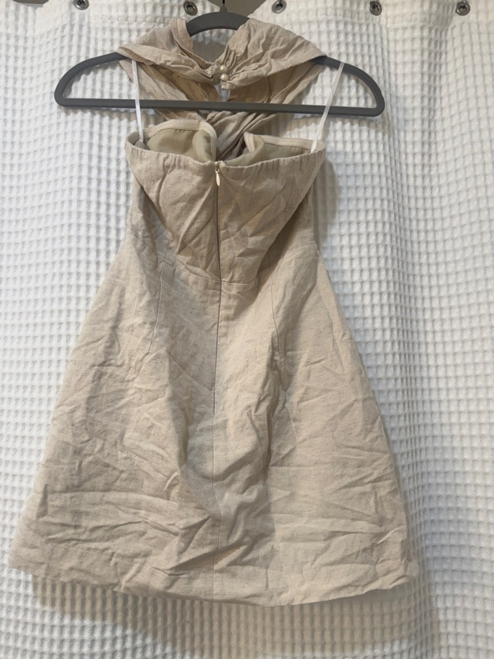 Commense Cream Halter Mini Dress - Picture 4 of 4